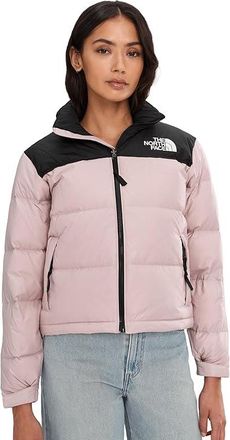 The North Face 1996 Retro Nuptse Jacket Womens Coat Metal Pink/TNF Black : SM, Down/Nylon/Polyester