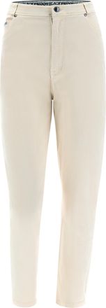 Freddy Pantaloni FREDDY BLACK 7/8 vita alta tessuto navetta beige