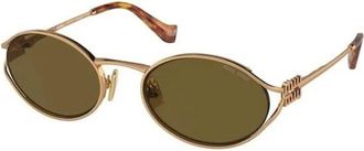 Miu Miu MU 52Ys Zonnebrillen - Dames - Zonnebrillen - Geel - 54 MM - Accessoires