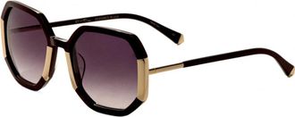 Kate Young for Tura Womens K579-BUR-53 K579 53 BUR Hazel Sunglasses - Dark Red - One Size