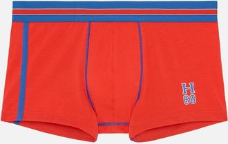 HOM Hom Mens Run Sports Contrast Boxer Trunk, Red/blue - Size: 33/32/32
