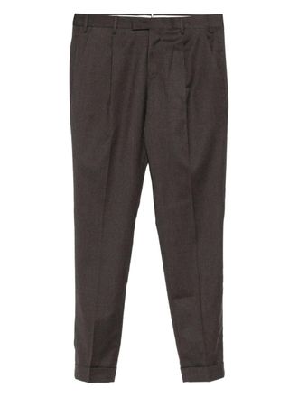Pantaloni Torino virgin wool blend straight-leg trousers - men - Elastane/Virgin Wool - 48 - Brown