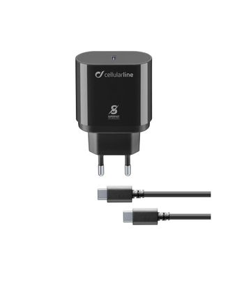 Cellularline Cellularline Super Fast Charger Kit 25w - Usb-c To Usb-c - Samsung