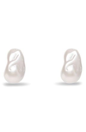 Lele Sadoughi Worth Ave Button Faux Pearl Stud Earrings at Nordstrom