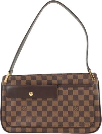 Louis Vuitton Pre-owned Shoulder Bags, female, Brown, Size: ONE SIZE Pre-owned Vintage Damier Ebene Canvas Shoulder Bag