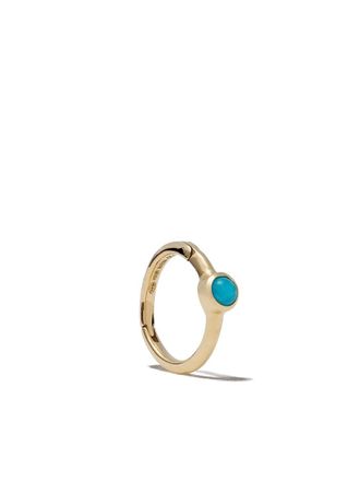WHITEbIRD Justine hoop earring - women - Turquoise/18kt Gold - One Size