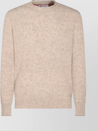 Brunello Cucinelli ribbed crewneck sweater with soft texture