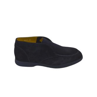 Doucal's Ankle Boots, male, Blue, Size: 8 1/2 US Suede Moccasin with Elastic