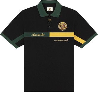 Aim&eacute; Leon Dore x Porsche Racing Polo Jet Black FW25CT043-JET