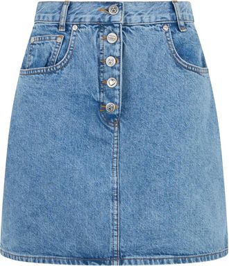 Moschino Rokken, Dames, Blauw, S, Denim, Korte Denim Rok