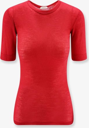 Versace T-shirt in cotone a costine - VERSACE - gender_Woman