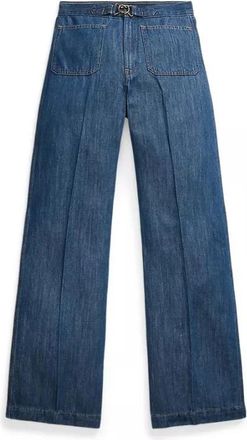 Polo Ralph Lauren Wide-Leg Flare Jeans - Dames - Loose Fit Jeans - Blauw - W30 - Katoen - Jeans
