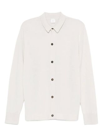 Eleventy Button-down wollen overhemd - Beige