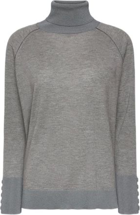 Elena Miro Truien & Vesten, Dames, Grijs, XL, Wol, Soft touch Turtleneck Sweater