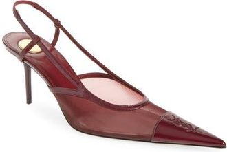Saint Laurent Renee Slingback Pump in Vintage Bordeaux at Nordstrom, Size 36.5