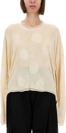 Uma Wang Knit Top With Polka Dot Pattern
