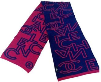 Chanel Pre-owned Scarves, female, Multicolor, Size: ONE SIZE Pre-owned Vintage Wool Scarf