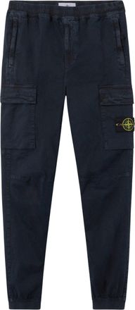Stone Island Cotton Elastic Waistband Cuffs Patch Cargo Pants