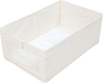 OEM Caj&oacute;n De Almacenamiento De 2 Piezas Con Ventana Transparente, Caja De Almacenamiento, Armario Para Ropa Blanca, Lavadora, Juguetes, Libros (blanco Rot