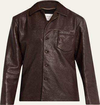 Saint Laurent Bubbled Lambskin Leather Jacket
