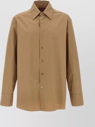 Gucci logo shirt featuring button-down collar