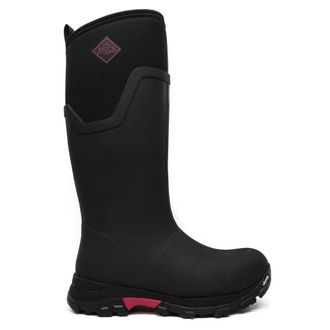 The Original Muck Boot Company Arctic Ice AGAT Tall Synthetic Textile Womens Calf Length Boots - Black Hot Pink - Size:UK 7