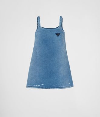 Prada Organic denim mini-dress