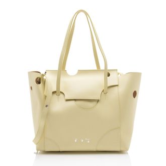 Off-white Leather Burrow 38 Tote