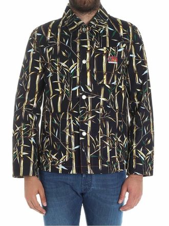 Kenzo Denim jacket with bamboo print