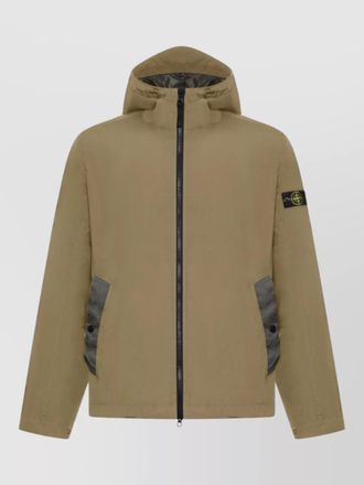 Stone Island hooded short jacket buttons long sleeves pockets