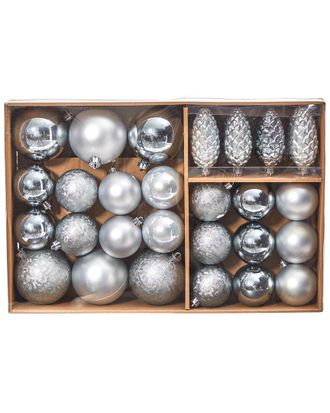 Nearly Natural Set Of 23 Lux Shatterproof Ornaments