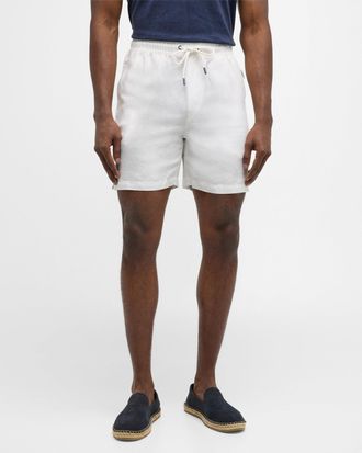 Onia Mens Air Linen Pull-On Shorts