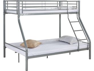 Habitat & Jardin Camas litera gris 200 x 145 x 160 cm