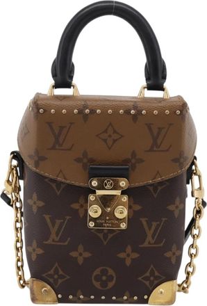 Louis Vuitton Camera Box Nm Studded Reverse Monogram Canvas Brown Canvas Handbag (Pre-Owned)