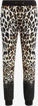 Roberto Cavalli Leopard Print Cotton Track Pants, Size X-Small