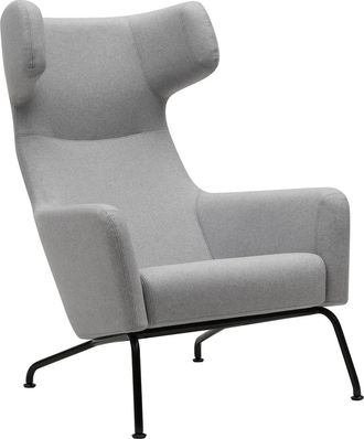 Soft Line Havana Ohrensessel, Gestell schwarz / Filz hellgrau (620)