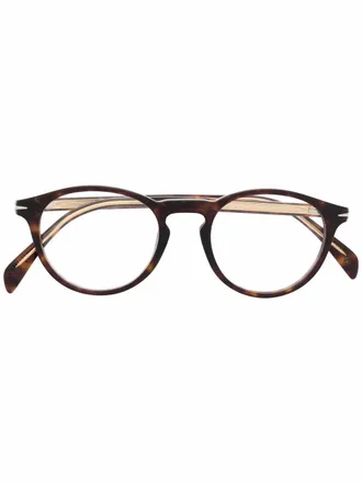 Eyewear by David Beckham round-frame glasses - Brown