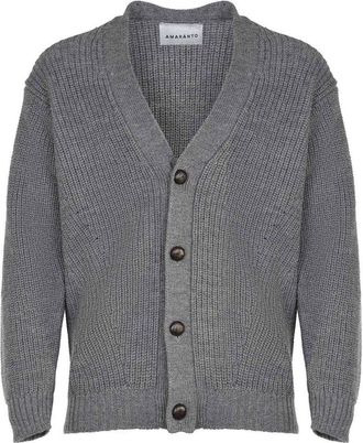 Amaranto Amaranth Cardigan Made Of Wool