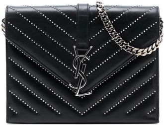 Saint Laurent Pre-owned Clutches, female, Black, Size: ONE SIZE Pre-owned Leather Shoulder Bag