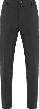 Jacob Cohen Dark Gray Tailored Pressed-Pleat Stretch Wool Straight-Leg Pants