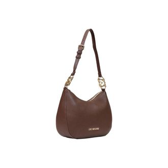Love Moschino Textured Polyurethane Shoulder Bag - Brown