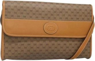 Gucci Pre-owned Cross Body Bags, female, Beige, Size: ONE SIZE Pre-owned Canvas Cross Body Bag
