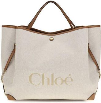 Chlo&eacute; Carry Tote Bag Beige
