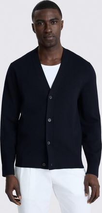 Moss Navy Four Button Cardigan