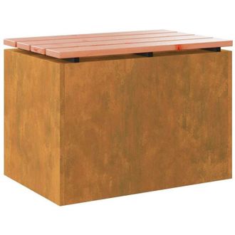 vidaXL Banco de jardín Oxidado 60 x 40 x 43 cm Acero oxidado vidaXL