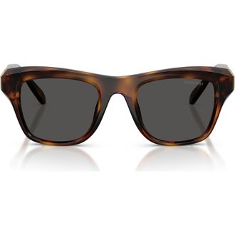 Swarovski 50mm Small Pillow Sunglasses in Havana /Dark Grey at Nordstrom