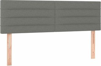 vidaXL Cabeceros 2 Unidades Tela Gris Oscuro 72x5x78/88 Cm Vidaxl
