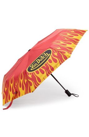 Von Dutch Compact Automatic Umbrella, Strong & Portable in Red City Of Angles at Nordstrom