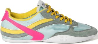 Miu Miu Gymnasium sneakers - women - Calf Leather/Calf Suede/Fabric/Rubber/Recycled Polyamide - 38 - Blue