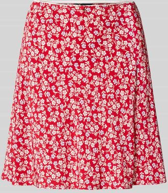 Tommy Jeans Ausgestellter Mini-Rock mit Allover-Muster in Rot, Größe XL